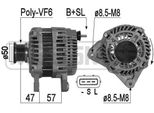 Era 209061A - Alternatore Oe A002TJ0281 Per Qashqai +2 I (J10), Tiida (C11), X-Trail (T31)