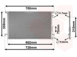 Van Wezel 37005333 - Condensatore Aria Condizionata Oe 13101839 Per Croma, Signum (Z03), Vectra C (Z02)