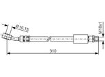 Bosch 1 987 476 202 - Oe 13 335 203 Bremsschlauch Per Tigra Twintop (X04), Corsa C (X01), Combo Tour, Combo