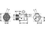 Prasco OLAK279 - Compressore Aria Condizionata Oe 01135240 Per Signum (Z03), Frontera B (U99), Vectra B (J96), Vectra C (Z02)