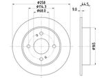 Hella 8DD 355 105-171 - Oe 4320642R00 Disco Freno Per Primera (W10)