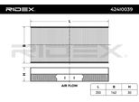 Ridex 424I0039 - Filtro Aria Abitacolo Oe 1062 253 Per Focus (Daw, Dbw), Focus (Dnw), Focus (Dfw), Focus Ii, Tourneo Connect, Transit Connect
