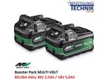 Hikoki Batteria Multivolt 36V 2,5Ah/18V 5,0Ah Bsl36A18X 2St.