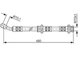 Bosch 1 987 476 802 - Tubo Freno Oe 46210 0M007 Per Almera I (N15)