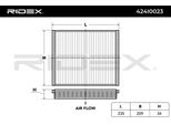 Ridex 424I0023 - Filtro Aria Abitacolo Oe 1354952 Per Focus Ii, C30 (533), C70 Ii Cabriolet (542), S40 Ii (544), V50 (545)