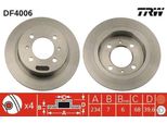 Trw DF4006 - Disco Freno Oe 43206 58Y02 Per Almera I (N15)