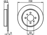 Bosch 0 986 478 836 - Oe 43206 54C00 Disco Freno Per Almera I (N15)