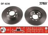 Trw DF4236 - Disco Freno Oe 9195985 Per Corsa C (X01)