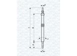 Magneti Marelli 062900026304 - Candeletta Per Primastar (X83), Vivaro A (E7), Vivaro (F7), Vivaro (J7), Movano (X70), Vel Satis (BJ0), Trafic Ii (El), Trafic Ii (Fl), Trafic Ii (Jl), Laguna Ii, Espace Iv (Jk), Espace Iii (Je), Avantime (DE0)