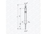 Magneti Marelli 062900127304 - Candeletta Per Zafira Tourer C, Mokka X (J13), Meriva B (S10), Insignia B (Z18), Astra K, Astra J