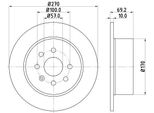 Hella 8DD 355 104-661 - Oe 0569117 Disco Freno Per Vectra B (J96)