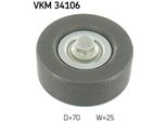 Skf Vkm 34106 - Oe 1134084 Puleggia Folle, Cinghia Con Nervatura A V Per Focus (Daw, Dbw), Focus (Dnw), Focus (Dfw), Maverick, Tourneo Connect, Transit Connect