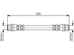 Bosch 1 987 476 203 - Tubo Freno Oe 9191263 Per Tigra Twintop (X04), Corsa C (X01)