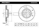 Ridex 82B0005 - Disco Freno Oe 569060 Per Astra G, Astra H, Astra (A04), Astra J, Combo, Combo Tour, Corsa C (X01), Meriva (X03), Meriva B (S10), Zafira B, Zafira A