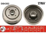 Trw DB4302 - Tamburo Freno Oe 9156697 Per Corsa C (X01), Tigra Twintop (X04)
