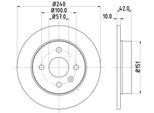 Hella 8DD 355 106-091 - Oe 9117771 Disco Freno Per Astra G, Astra H, Astra (A04), Meriva (X03)