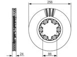 Bosch 0 986 479 712 - Oe 3902826 Disco Freno Per Ranger (Eq, Er, R), Ranger (Et)