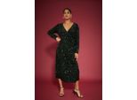 Dorothy Perkins - Vestito Midi A Portafoglio Per Donna DP4186 (38 It) (Verde Bottiglia)