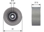Gates T42151 Rullo Di Rinvio/Guida, Cinghia Dentata Oe 71739801 Compatibile Con Zafira, Vectra, Signum, Mokka, Meriva, Insignia, Corsa E, Corsa D, Astra J, Astra H, Astra (A04), Astra G, Stilo, Croma, Trax, Orlando, Cruze, Aveo, Alf. 159