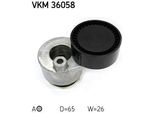 Skf Vkm 36058 - Oe 82 00 048 486 Puleggia Tenditore, Cinghia A V Per Megane Ii, Modus (F/JP0), Scenic Ii, Thalia I (Lb), Kangoo (Fc), Kangoo (Kc), Grand Scenic Ii (Jm), Clio Ii