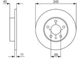 Bosch 0 986 478 444 - Oe 60578920 Disco Freno Per Gtv (916), Spider (916)