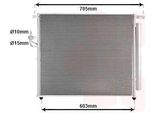 Van Wezel 18015727 - Oe 5264360 Condensatore Aria Condizionata Con Essiccatore Per Ranger (Tke)