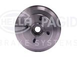 Hella 8DT 355 302-751 - Tamburo Freno Oe 1151001 Con Mozzo Ruota Per Fiesta V, Fusion, 2 (Dy)