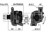 Era 210328A - Alternatore Oe 1256552 Per C-Max, Focus C-Max (DM2), Focus Ii, C30 (533), S40 Ii (544), V50 (545)