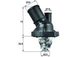Mahle Ti 200 82 - Termostato Liquido Di Raffreddamento Oe 1373317 Per Galaxy (WA6), Mondeo Iv, S-Max (WA6), Transit, 6 (G), 3 (Bk), 3 (Bl), CX-7 (Er), Mpv Ii (Lw)