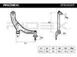 Ridex 273C0247 - Querlenker Oe 54501 4M400 Per Almera Ii (N16)