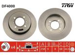 Trw DF4000 - Oe 43206 54C00 Disco Freno Per Almera I (N15)