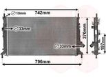 Van Wezel 18002370 - Oe 1230987 Radiatore, Raffreddamento Motore Per C-Max, Focus C-Max (DM2), Focus Ii, 3 (Bk), C30 (533), S40 Ii (544), V50 (545)