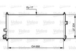 Valeo 814328 - Condensatore Aria Condizionata Oe 92100BM400 Per Almera Ii (N16), Primera (P12)