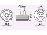 Prasco DN3443 - Radiatore Olio Oe 213055M301 Per Almera Ii (N16), Navara (D22), Pick-Up (D22), Primera (P12), X-Trail (T30)