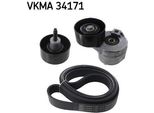 Skf Vkma 34171 - Set Di Cinghie Oe 1096484 Con Nervatura A V Per Transit