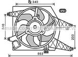 Prasco RT7548 - Ventola Radiatore Oe 7701059785 Per Clio Iii, Modus (F/JP0), Twingo Ii (CN0), Wind (E4M)