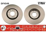 Trw DF4549 - Disco Freno Oe 93175606 Per Vectra C (Z02), Signum (Z03)