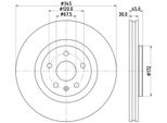 Hella 8DD 355 132-621 - Oe 13598064 Disco Freno Per Insignia B (Z18)