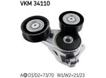 Skf Vkm 34110 - Oe 1352451 Puleggia Tenditore, Cinghia A V Per C-Max, Focus C-Max (DM2), Focus Ii