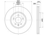 Hella 8DD 355 132-171 - Oe 13517853 Disco Freno Per Insignia B (Z18)