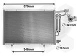 Van Wezel 18005583 - Oe 1756414 Condensatore Aria Condizionata Con Essiccatore Per B-Max, Fiesta Vi