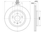 2X Hella 8DD 355 132-751 Disco Freno Asse Posteriore