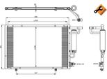 Nrf 350395 - Oe 1756414 Condensatore Aria Condizionata Con Essiccatore Per B-Max, Fiesta Vi