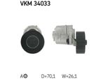 Skf Vkm 34033 - Oe 1004549 Puleggia Tenditore, Cinghia A V Per Escort Vi, Escort Vii, Fiesta Iv, Fiesta Iii, Fiesta V, Ka (Rb)