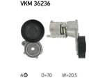 Skf Vkm 36236 - Oe 1374425 Puleggia Tenditore, Cinghia A V Per Focus Ii, C30 (533), C70 Ii Cabriolet (542), S40 Ii (544), V50 (545)