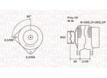Magneti Marelli 063731147010 - Alternatore Per Movano (X70), Trafic Ii (El), Trafic Ii (Fl), Trafic Ii (Jl), Laguna Ii