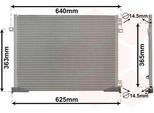 Van Wezel 43005339 - Condensatore Aria Condizionata Oe 4408646 Per Primastar (X83), Vivaro (J7), Vivaro (F7), Vivaro A (E7), Vivaro A (X83), Trafic Ii (Jl), Trafic Ii (Fl), Trafic Ii (El)