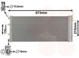Van Wezel 43005475 Condensatore Climatizzatore Condensatore Climatizzatore Per Opel Movano B Furgone (X62) + Essiccatore