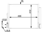 Mahle Ac 50 000S - Oe 13361820 Condensatore Aria Condizionata Con Essiccatore Per Meriva B (S10)
