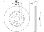 Hella 8DD 355 122-841 - Oe 13515905 Disco Freno Per Astra K
